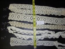 L2 -Antique Crochet Lace Cotton Primitive Crafts Doll - 1.5