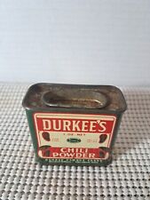 Vintage Durkee's Chili Powder Spice Tin Can 1 0z Not Empty picture