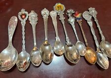 Lot of 10 Vintage Travel Souvenir Collector Spoons Rolex Hampton Court Zurich picture