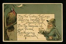 Thanksgiving Vintage postcard H.B Griggs, Leubrie & Elkus #2233 turkey picture