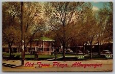 Old Town Plaza Albuquerque Street View New Mexico Church San Felipe VNG Postcard picture