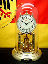 Vintage Schatz 400 Day Anniversary Brass Clock w Glass Dome Restored Running picture