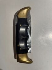 Kershaw 1050 Japan Lockback Brass Pocket Folding Knife, thin crack on handle picture