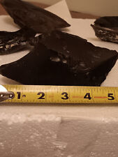 Large Black Obsidian Stone Rough Raw Chunks, From Glass Mountain Oregon picture