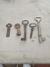 Lot Of 5 Antique Skeleton Keys,Railroad & More picture
