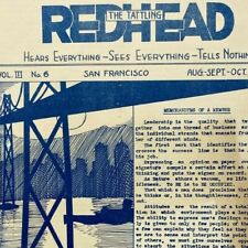Vintage 1936 Aug-Sep The Tattling Redhead San Francisco District 5 Newspaper picture