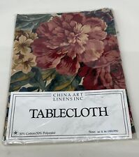 Vtg Floral  Tablecloth 60 X 40 Oblong NIP Unused NOS picture