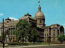 Vintage Chrome Postcard State Capital Building Indianapolis Indiana IN picture