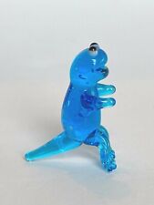 Ganz Mini Miniature Figurine Glass Blue Dinosaur Dino Collectible picture