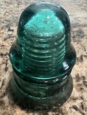 Petticoat Glass Insulator H G Co Patent May 2 1893 Green Drip Point Base picture