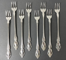 Oneida BRAHMS Community Stainless Flatware Seafood Cocktail Forks Set of 8 picture