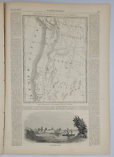Harper's Weekly 7/17/1858  James Monroe's remains exhumed / Gold Counties map picture