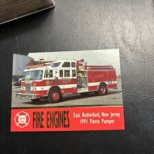 Jb98 Fama Fire Engines 1993 #171 East Rutherford New Jersey 1991 Pierce Pumper picture