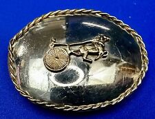 Roman Chariot Horse Battle Kart Racing Small Belt Buckle - See Maker's Mark picture