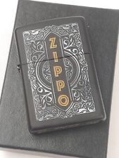 Zippo 49435 ZIPPO Design on Black Matte Finish Lighter - AUG (H) 2022 picture