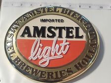 Vintage Amstel Light Imported Beer Wall or Tabletop Bar Display Sign 9in X 8in picture