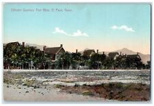 c1910's View Of Officers Quarters Fort Bliss El Paso Texas TX Antique Postcard picture