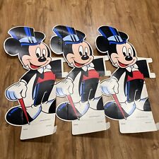 3 x 1989 Disney Mickey Mouse Cardboard Life Size Standup Cutout Litho Standee picture