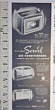 1954 Servel Vintage Print Ad Air Conditioner Window Casement Cool Heat B&W picture