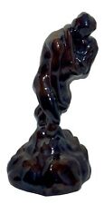 Vtg. 1976 Kissing Couple Naked Lovers Embrace 16” Statue Ceramic Metallic picture