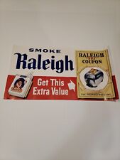Antique Smoke Raleigh Advertising Poster 903 coupon reg #1753-06 - Rare - Look picture