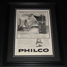 1959 Philco Portable TV 11x14 Framed ORIGINAL Vintage Advertisement picture