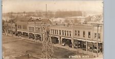 DOWNTOWN MAIN STREET atwater mn real photo postcard rppc birds eye ~TRIMMED picture