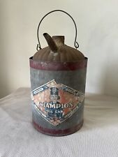 Antique  1 GALLON Champion GAS/ OIL CAN Original Paper Label Early 1900s NYC picture