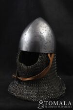 Medieval Hammered 18 Gauge Steel Italian Sallet Helmet gift picture