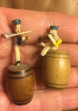 Miniature Rag Time Band Hand Painted 1950s Japan 6 Figures Inch Barrel Figurine picture