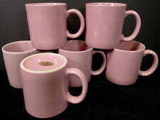 Vintage JMP Casualstone Stoneware Pink Coffee Mugs Set of (6) Japan EUC picture