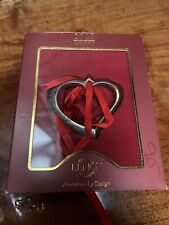 LENOX Forevermore Silver Plated 2010 Our First Christmas Heart Ornament NIB picture