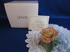VINTAGE LENOX FINE PORCELAIN 2003 GOLD ROSE CLUB FLOWER NEW IN BOX WITH THE COA picture