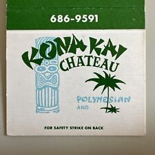 Vintage 1960s Kona Kai Chateau Union NJ Tiki Bar Matchbook Cover picture