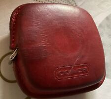 Vintage COACH RED Leather RetractableTape Measure circa 1985: made in Turkey picture