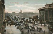 United Kingdom 1907 London Bridge Postcard 1c stamp Vintage Post Card picture