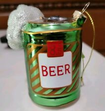 Beer Can Christmas Ornament Old World Christmas Red Green picture
