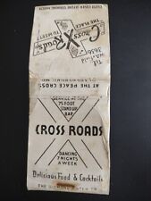 Vintage 1950s Match Book cover for Cross Roads Night Club Bladenssburg, Md. picture