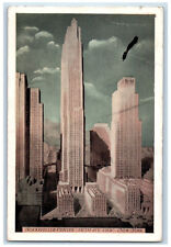 1934 Rockefeller Center Fifth Ave View New York NY Vintage Posted Postcard picture