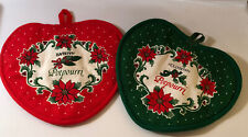 vintage set of 2 B&D potpourri pot holders Hollyberry & Bayberry green Red Heart picture
