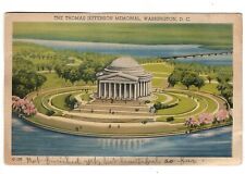 Postcard Thomas Jefferson Memorial Basin Washington D.C. Vintage Birds Eye View picture