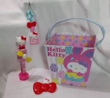 Mixed Lot of 4 Hello Kitty Merch Easter Bucket, Compact Mirror, Clip, Cool Fan picture
