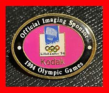 KODAK 1994 LILLEHAMMER NORWAY WINTER OLYMPIC PIN BADGE OFFICIAL IMAGING SPONSOR picture