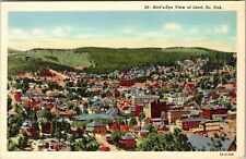 Lead SD-South Dakota, Aerial View Town Area, Vintage Postcard picture