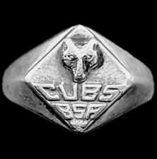 VINTAGE STERLING SILVER Cub Scouts Ring BSA SIZE 4 Boy Scouts 3.69 GRAMS picture