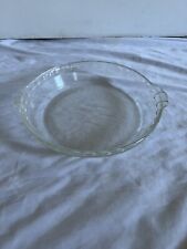 Vintage Pyrex # 229 Clear Glass Deep Dish 10” Scalloped Pie Plate picture