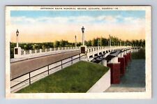 Augusta GA-Georgia, Jefferson Davis Memorial Bridge, Antique, Vintage Postcard picture