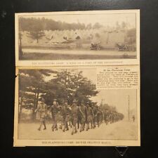 0827----1916 Plattsburgh NY pre-WWI training camp photo clipping picture