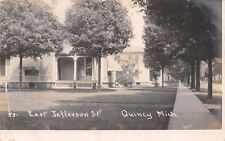 Quincy Michigan~East Jefferson Street Homes~Rocking Chair~1910 Real Photo~RPPC picture