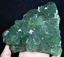 2.24lb Natural beauty rare translucent green cube fluorite mineral specimen picture
